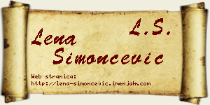 Lena Simončević vizit kartica